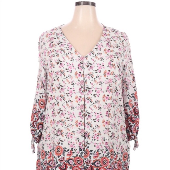 Weekend by Suzanne Betro pls size 2X floral top - Picture 1 of 7